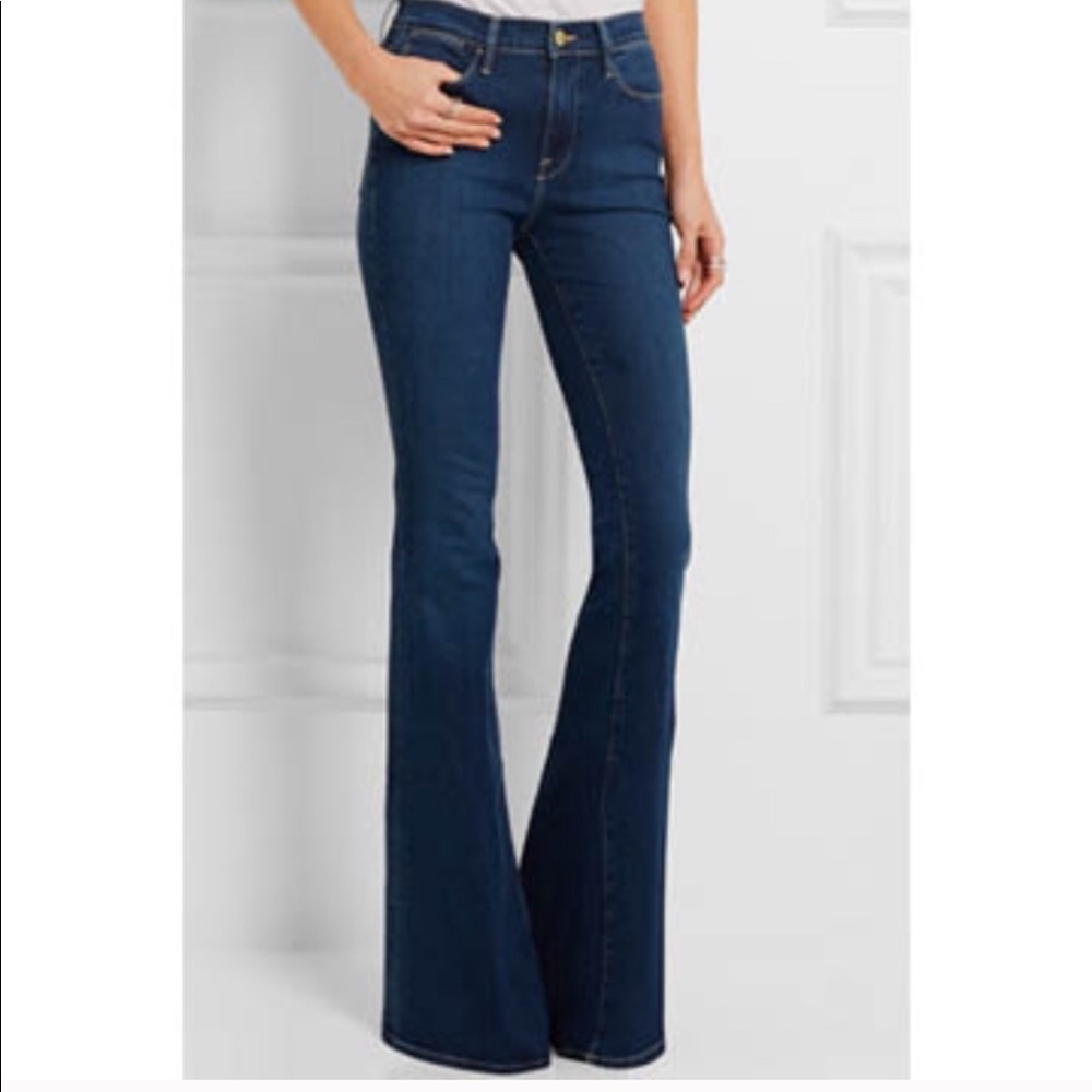 Frame flared leg jeans